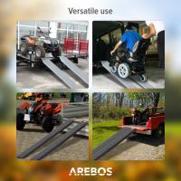 Arebos 2x Rampas de Carga - Riel de Carga de Acero Galvanizado - 200 Kg por Pieza - 400 Kg por Par - Rieles de Carga para Motocicleta - ATV - Quad - Coche - Rampa de Carga - Rampa de Remolque - Versátil - Alta Calidad - Estabilidad - details 6