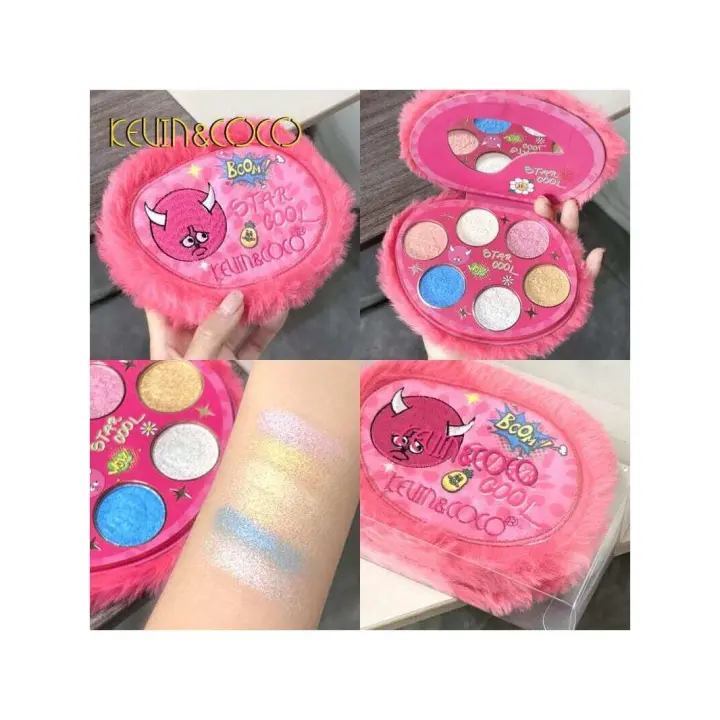 Kevin & Coco - Paletas de Sombras Kevin&Coco Just Peachy  y  Star Cool  - Diseño Peluche Kawaii Súper Suave - Tonos Brillantes, Metálicos y Mate - Alta Pigmentación y Diversión en un Estuche Compacto - Ideal para Regalo o Colección Única - 1