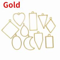 Set De 10 Moldes De Cristal UV Para Resina Epoxy Geométricos De Metal Para La Creación De Colgantes Joyería Collares DIY - details 8