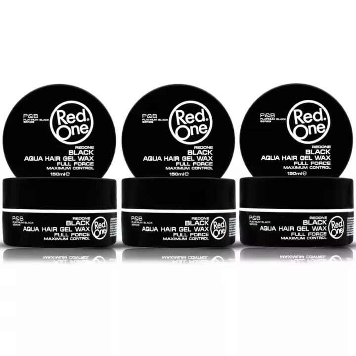 CasaSofia- Red One Cera de brillo Pack de 3 Unidades. RED ONE AQUA CABELLO CERA COMPLETA FUERZA MÁXIMO CONTROL 150ML - 1