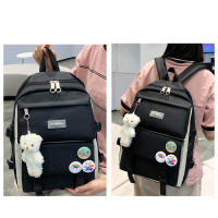 Mochila Kawaii con Pin y accesorios, Kit combinado de 5 piezas, mochilas de lona, bonita mochila Kawaii de gran capacidad - details 3