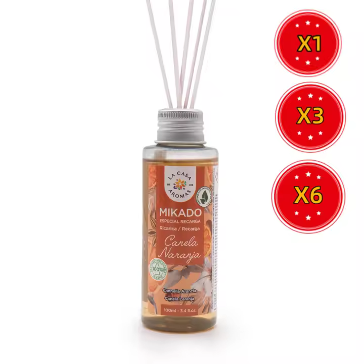 Mikado - Aromatizador de Ambiente 100 Ml - Pack de 3 y 6 Unidades - Variedad de Fragancias - Aromaterapia en Casa - 1