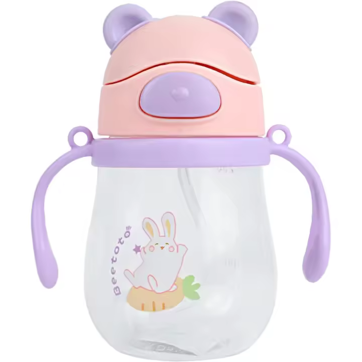Vaso antigoteo para bebés, vaso de aprendizaje de 250 ml, biberón con boquilla antigoteo, vaso de aprendizaje para bebés mayores de 8 meses - 1