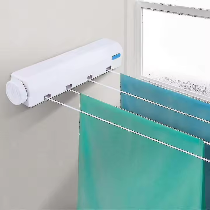 Rack de secado de tendedero retráctil automático de primavera - 1