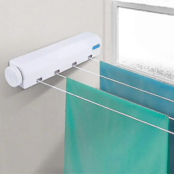 Rack de secado de tendedero retráctil automático de primavera - 1