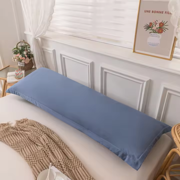 Funda De Almohada Doble Larga One Piece Para Parejas Excluyendo Núcleo Material De Poliéster 100% Estilo Sencillo Tejido En TAT Uso Doméstico - 1