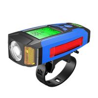 Luces de bicicleta LED Ciclismo Faro con 130dB Cuerno Bicicleta Velocímetro Altavoz Contador de calorías USB Recargable 5 modos de luz para montar al aire libre Ciclismo - details 0