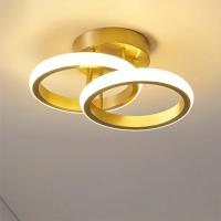 Lámpara De Techo Moderna Estilo Nórdico Para Pasillo Puerta Del Balcón Entrada Cristal Lámpara Simplicidad Decorativa Metal LED - details 2