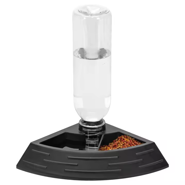 Nobleza - Alimentador Automático de Reptiles Cuenco de Agua y Comida para Reptiles Bandeja de Agua de Reptiles Dispensador de Agua de Tortuga con Botella - 1