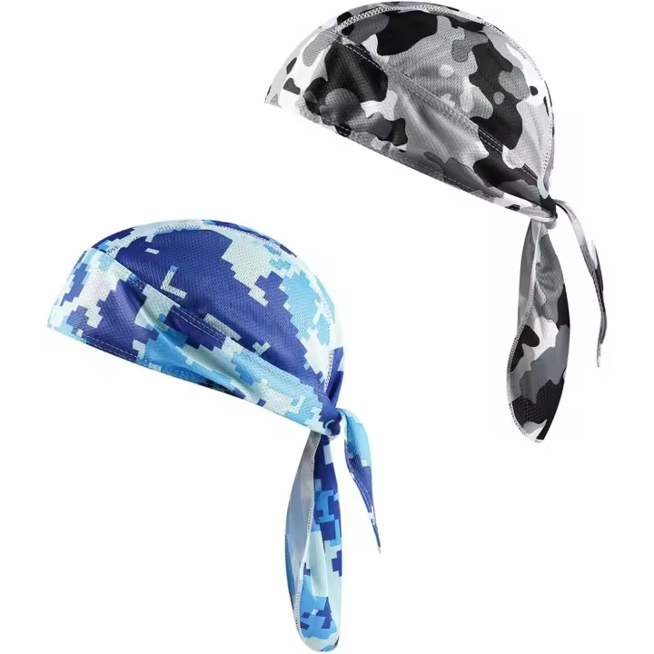 Gorro Bandana Pirata, 2 Piezas Gorro de Ciclismo Secado Rápida Bandana de Ciclismo Transpirable para Deportes al Aire Libre, Correr, Motorcycles, Senderismo, Montañismo - 1