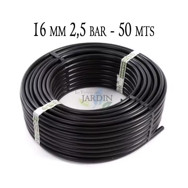 Suinga Tubo de Riego Polietileno Agrícola 16mm 50m Negro - 1