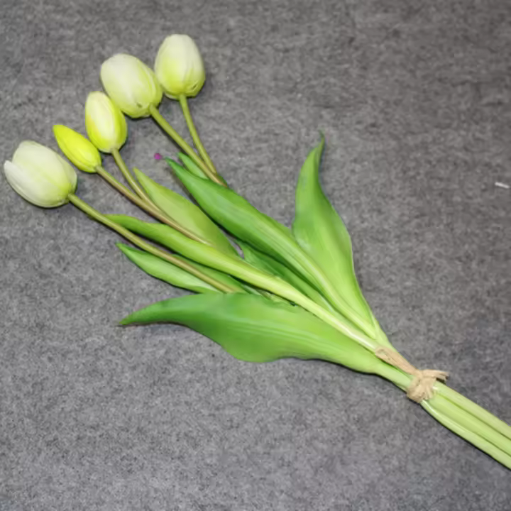 Lujosa Silicón Toque Real Tulipes Arreglo Floral Artificial Decorativo Para El Hogar Graduación Origina China Continental - 1