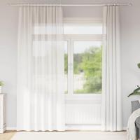 vidaXL Cortinas de gasa con bolsillos para varillas 2 uds. en color Negro/Marrón/Azul real y más | protección solar decorativa para ventanas hogar oficina dormitorio fácil de instalar - details 7