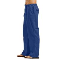 Pantalones De Lino Para Hombre Estilo Casual Con Varios Bolsillos Corte Recto Ligero De Peso Transpirable Para Primavera Otoño Verano Disponible En 5 Colores - details 6