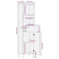 vidaXL Mueble de baño de madera maciza de mango marrón 38x33x160 cm - details 6