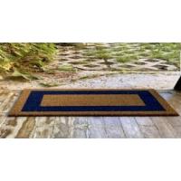 WAOW-Felpudo entrada casa 33x60cm,composición en coco, 100% natural,base de goma antideslizante,resistente,altura de 1.7cm.Decoración hogar, alfombra exterior, diseño cenefa color. - details 0