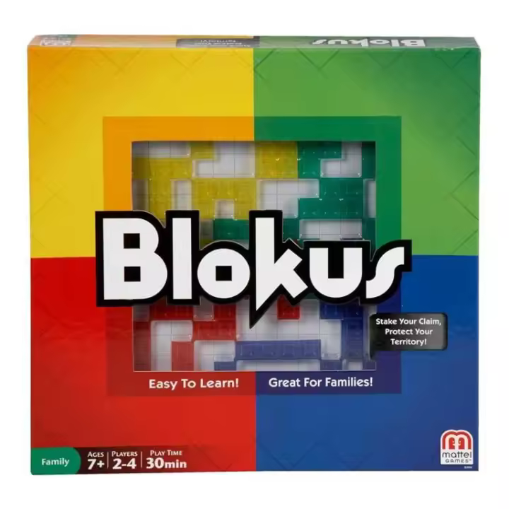 Juego de Mesa Blokus. Fácil de Aprender. 21 Piezas de Color por Jugador. Estrategia y Desafíos. todas edades. (Mattel BJV44) - 1