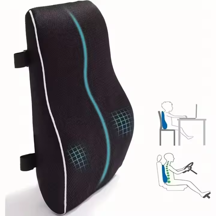 Cojín De Asiento De Coche De Espuma De Memoria Para Oficina Y Sillas De Juego - Soporta La Lumbar Y La Cintura - Suave Y Cómodo - 1