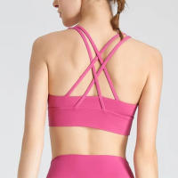 Sujetador De Yoga Para Mujer Deporte Fitness Ciclismo Transpirable Secado Rápido Cross Back De Alta Calidad - details 6
