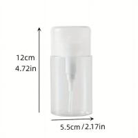 Botella De Pumpeador De 100ml Con Tapa De Punto 3 Pack Transparente Para Remover Esmalte De Uñas Alcohol Maquillaje - details 4