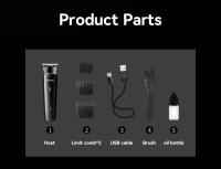 Cortador De Pelo Profesional Kemei KM-1115 Para Hombres Carga Rápida Trimmer De Cabello Sin Cable Motor Rotativo Acero Inoxidable Menos De 0.5mm - details 11