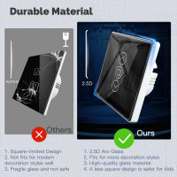 Interruptor De Cortina ZigBee MOES Panel De Toque De Vidrio 2.5D Inteligente Compatible Con Alexa Google Home Tuya Control Remoto Por App - details 7