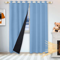 Cortinas De Blackout Tejidas 100% Gruesas Para Invierno Con Anillas Listas Para Instalar Para Sala De Estar Dormitorio Decoración Y Aislamiento De Luz - details 13