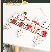 Decoraciones De Navidad De Madera De Santa Claus Y Muñeco De Nieve Creativo Artesanal Para Puerta Adorno De Navidad - details 4