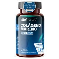Colágeno Marino Hidrolizado 100% Puro - 1.215mg, 180 Cápsulas  Alta Absorción  Piel Radiante y Sin Arrugas  Huesos y Articulaciones Fuertes  Alivio del Dolor Articular  Fabricado en España  Vitalnatura - details 0