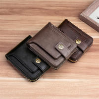 Cartera De Cuero Para Hombre Lujo Monedero Con Bolsillo Para Monedas Y Tarjetas Cierre De Cremallera Antirrobo Regalo Para Hombres - details 37