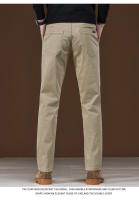 Pantalones Casuales Para Hombre 97% Algodón Negro Caqui Gris Azul Estilo Slim Recto Cierre De Cremallera Moda Pantalones Largos - details 15