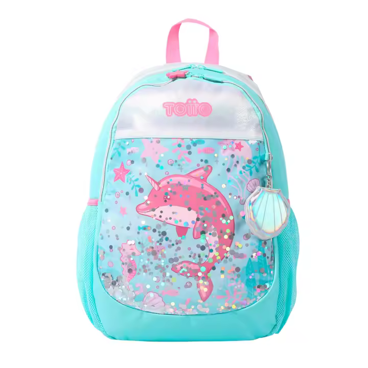 Totto Mochila Infantil  Pink Ocean -Dimensiones:32 x 46 x 13.5 cm-Material:Poliester - 1