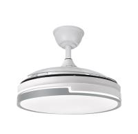 FABRILAMP Ventilador Motor Dc Papiro 59w Blanco/gris 3aspas desplegables,6velocidades ajustables 107D 6980Lum 3000-4000-6000k,Remot+mem+tempo . Incluye mando a distancia y dos tijas de 10 y 25 centímetro Productos originales calidad de confianza - details 5