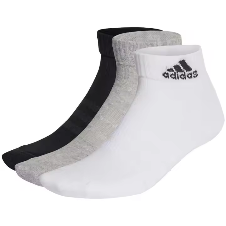 Calcetines Adidas Cushioned Blanco Negro Gris 3 pares - 1