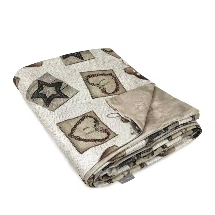 NAF NAF - Plaid reversible de Navidad de terciopelo WARM 130x170 cm - 1