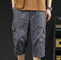 Shorts Casuales Para Hombre Talla Grande Con Cintura Elástica Pantalones Cortos Camuflaje Para Gimnasio Y Senderismo Con Varios Bolsillos - details 4