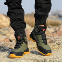 Botas Impermeables Para Hombre Seguridad Puntas De Acero Indestructibles Botas De Construcción Protección Antipinchazos Suela De Goma Material Superior Synético - details 8