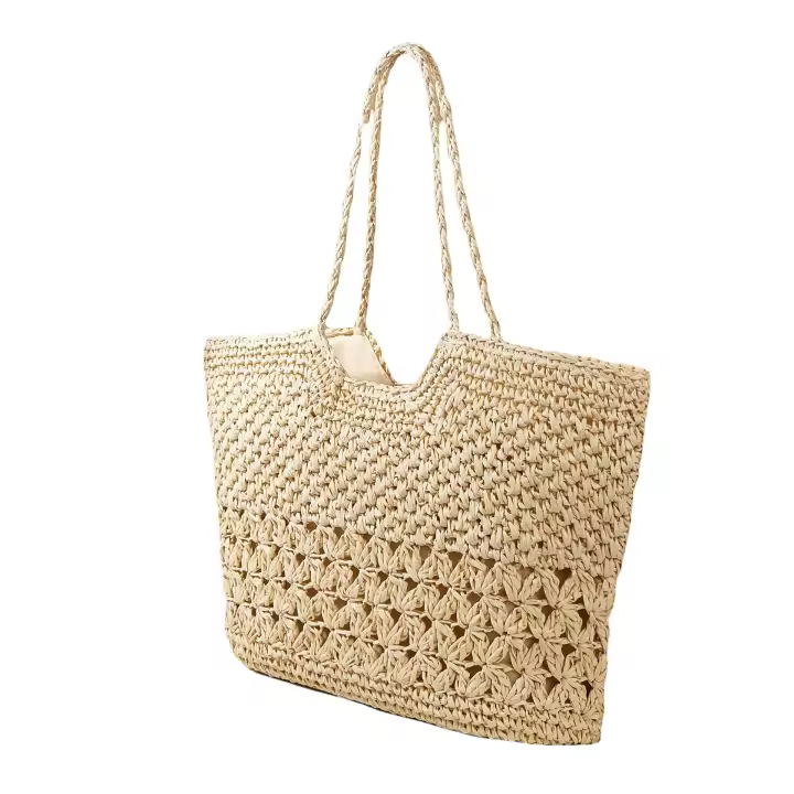 Bolsos de playa de verano con pajitas. - 1
