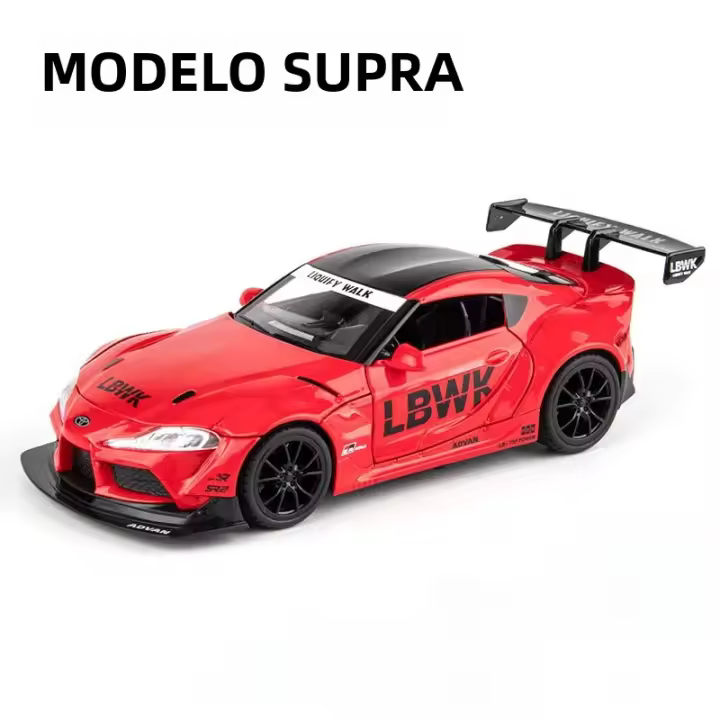 Modelo De Coche Supra a Escala 1:22 En Aleación De Metal Con Sonido Y Luz Juguete De Carreras Para Coleccionistas Y Niños Regalo Para Niños De Edad Superior a 14 Años - 1