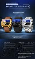 Reloj De Cuarzo Para Hombre SANDA 6163 Con Pantalla Dual Resistente Al Agua Y Contador De Retroceso En Acero/Librea/Rubber - details 6