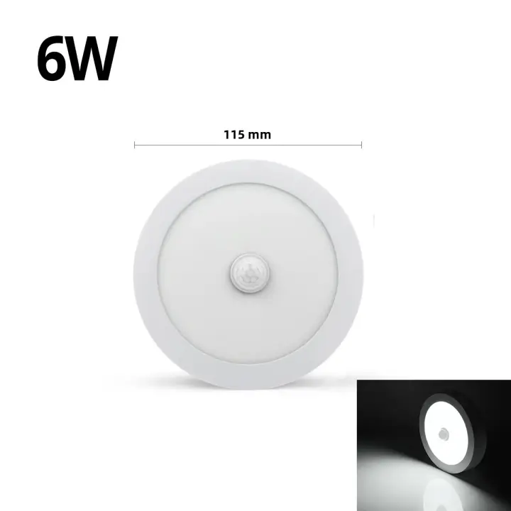 Lámpara De Techo LED Nocturna Con Sensor De Movimiento PIR 18W 12W 6W Para Pasillo Dormitorio Baño Luz Humano Inducción 85-265V - 1