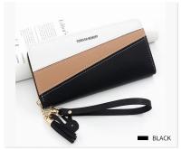 Cartera Larga Para Mujer Con Cremallera De Cuero Tres Colores Moda Monedero Bolso De Mano Con Compartimento Para Tarjetas - details 7