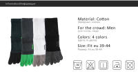 Calcetines Cortos Para Dedos 1/4 Pares Deportivos Hombre Compresión Absorción De Sudor Casual Antibacteriano Transpirable 5 Dedos - details 0