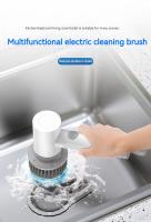 Cepillo De Limpieza Eléctrico Inalámbrico Para El Hogar Y La Cocina Cepillo De Lavado De Platos Baño Azulejos Profesional Ahorra Trabajo - details 0