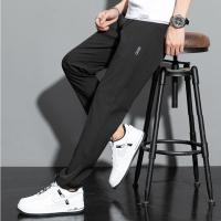 Pantalones Deportivos De Seda Hielo Para Hombre Transpirables Y Cómodos Con Mangas Rectas Secado Rápido Pantalones Casuales Elásticos Para Verano - details 1