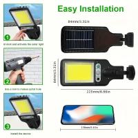 Luces De Seguridad LED Con Sensor De Movimiento Solar Para Jardín Alambre De Acero Inoxidable 3 Modos De Iluminación Para Patio Garage - details 6