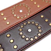 Correa Grande De Cuero Genuino Para Perros Medianos Y Grandes Con Espinas Y Aros Resistente Y Duradera Color Marrón - details 6