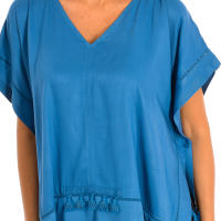Karl Marc John-Poncho holgado con borlas de cuello de pico 8949 para Mujer