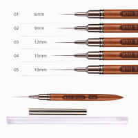 Juego De 5 Pinceles De Dibujar En Madera Redonda Para Pintura Arte Liner DIY Pincel De Uñas Con 5 Tamaños Dibujo De Líneas Rayas Y Flores - details 5