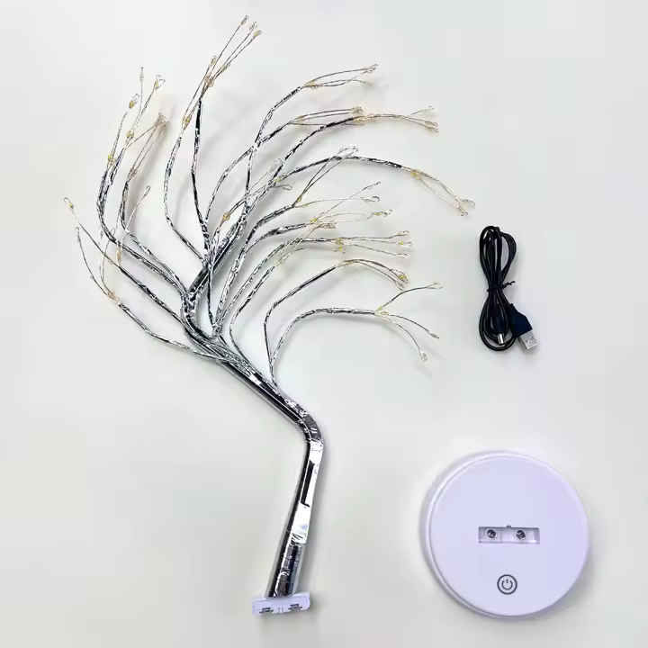 Árbol De Mesa Decorativo Con 36/108 LEDs Luz De Ambiente RGB Para Fiesta Camping Decoración Del Hogar Lámpara De Noche Floral - 1